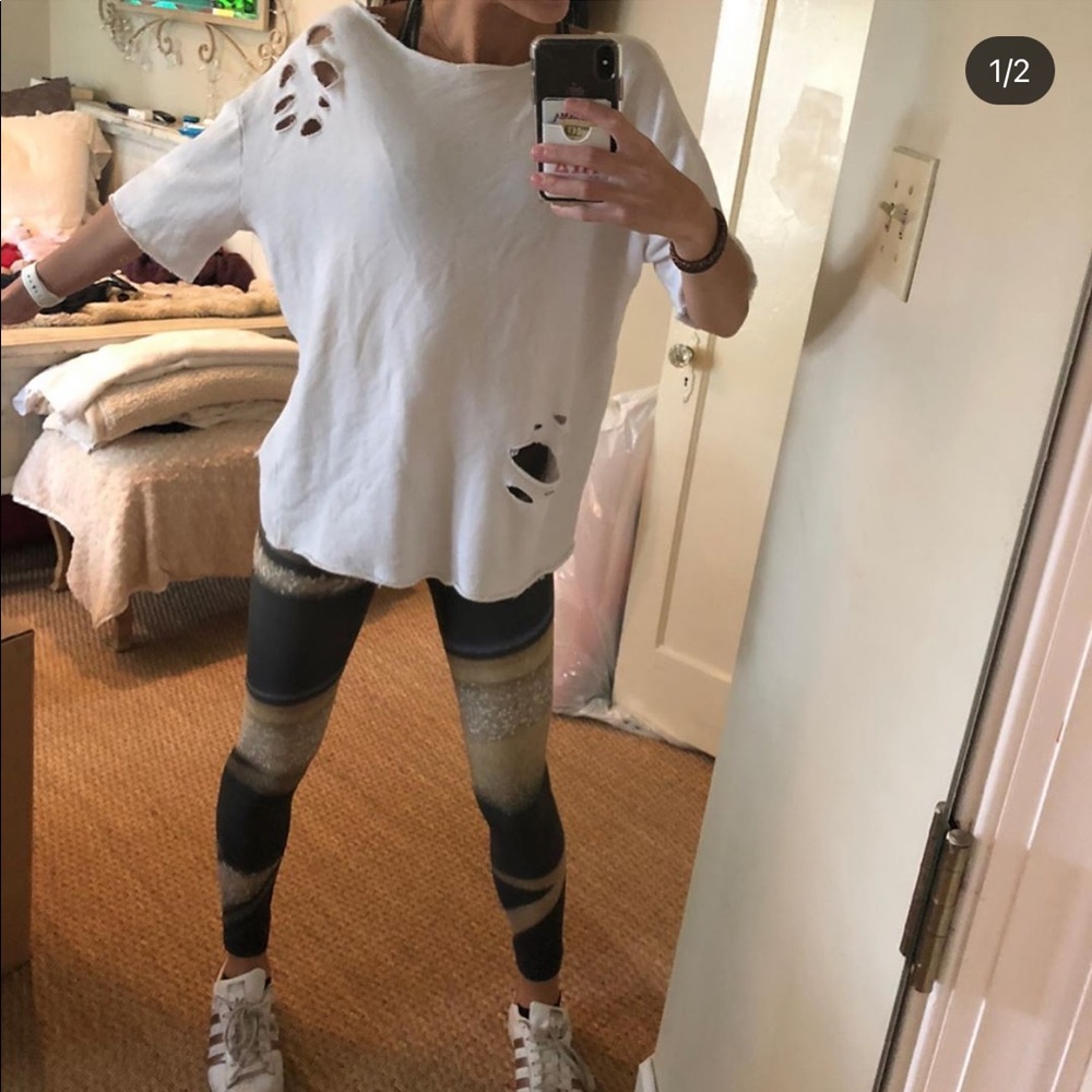 White cut-out tee